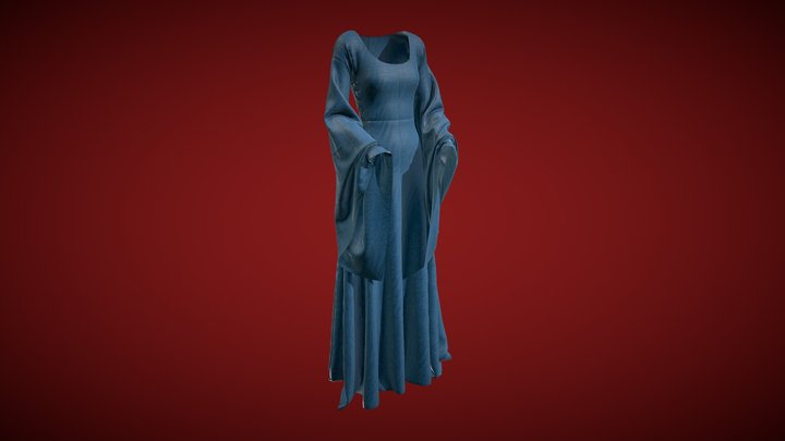 Dress #11 (La Dame à la licorne) 3D Model