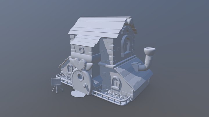 小屋 3D Model