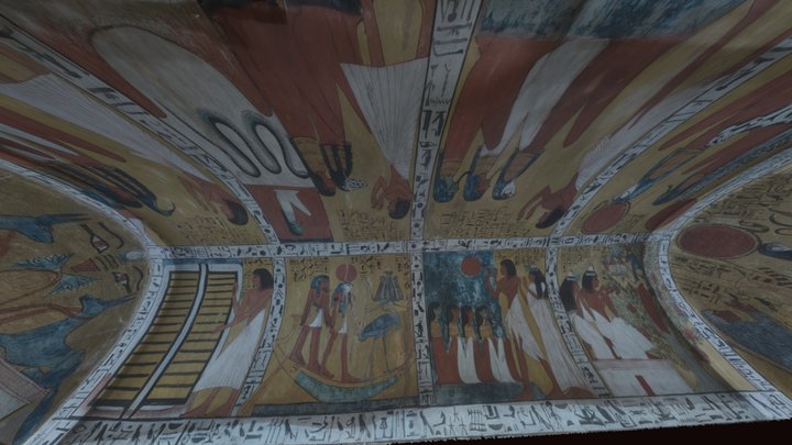 The ceiling of Sennedjem tomb 3D Model
