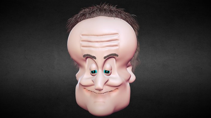 A caricature of Robin Williams (1951-2014) 3D Model