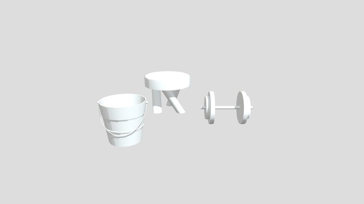 Forest Loner - 3 Simple Props 3D Model