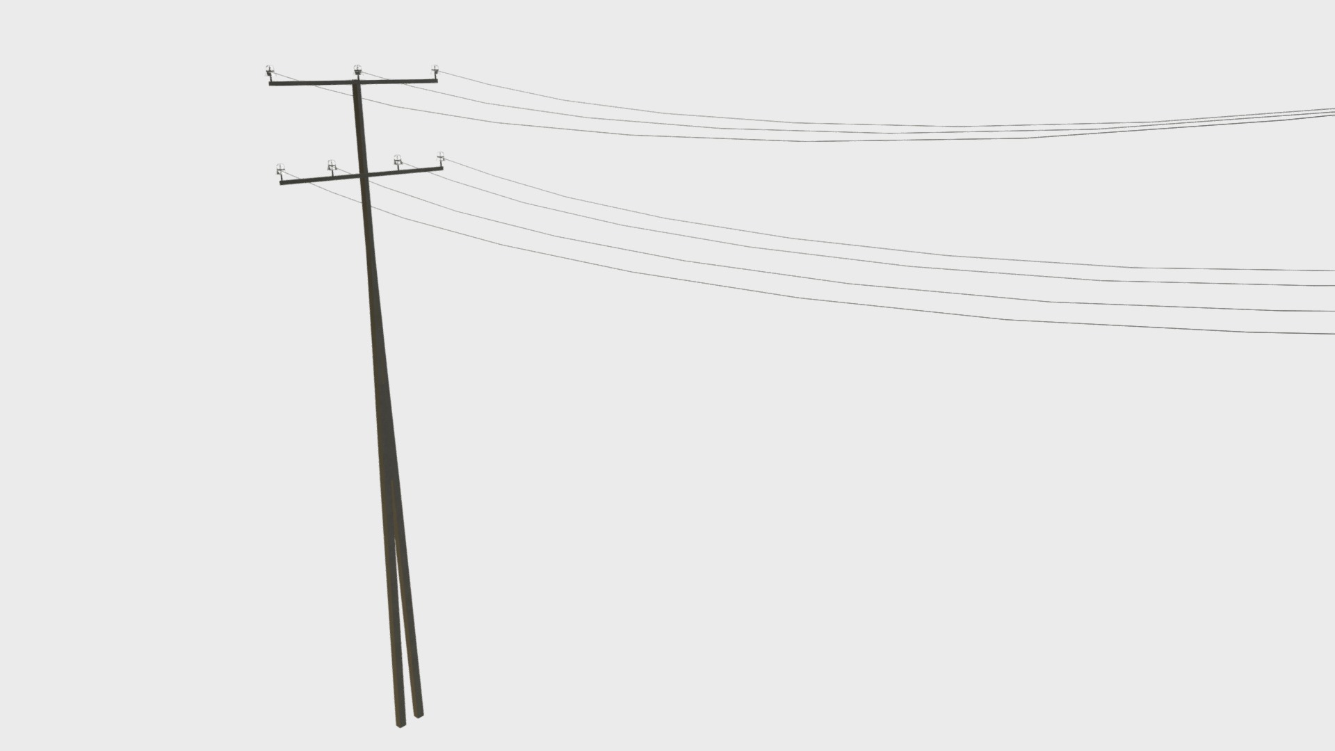 3D model Steel utility pole - This is a 3D model of the Steel utility pole. The 3D model is about diagram.