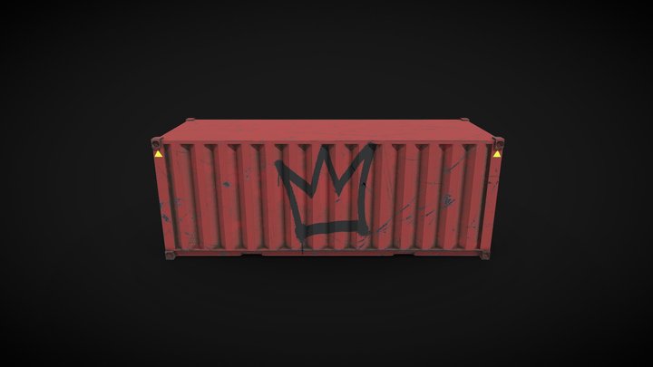 Red Container 3D Model