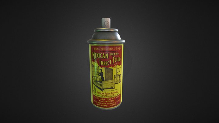 Insecticide Spray Can 3D Model
