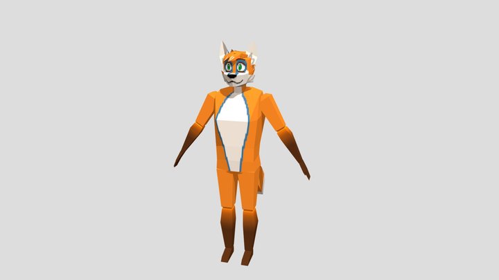 Kami the Fox PS1 3D Model