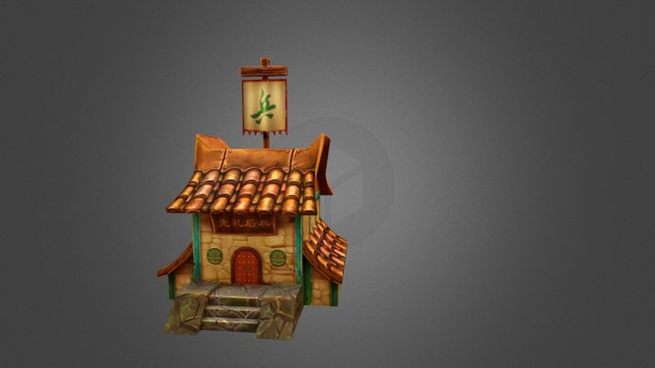 Chinese building 01 3D Model