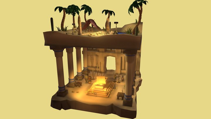 Egyptian Archaeology Site 3D Model