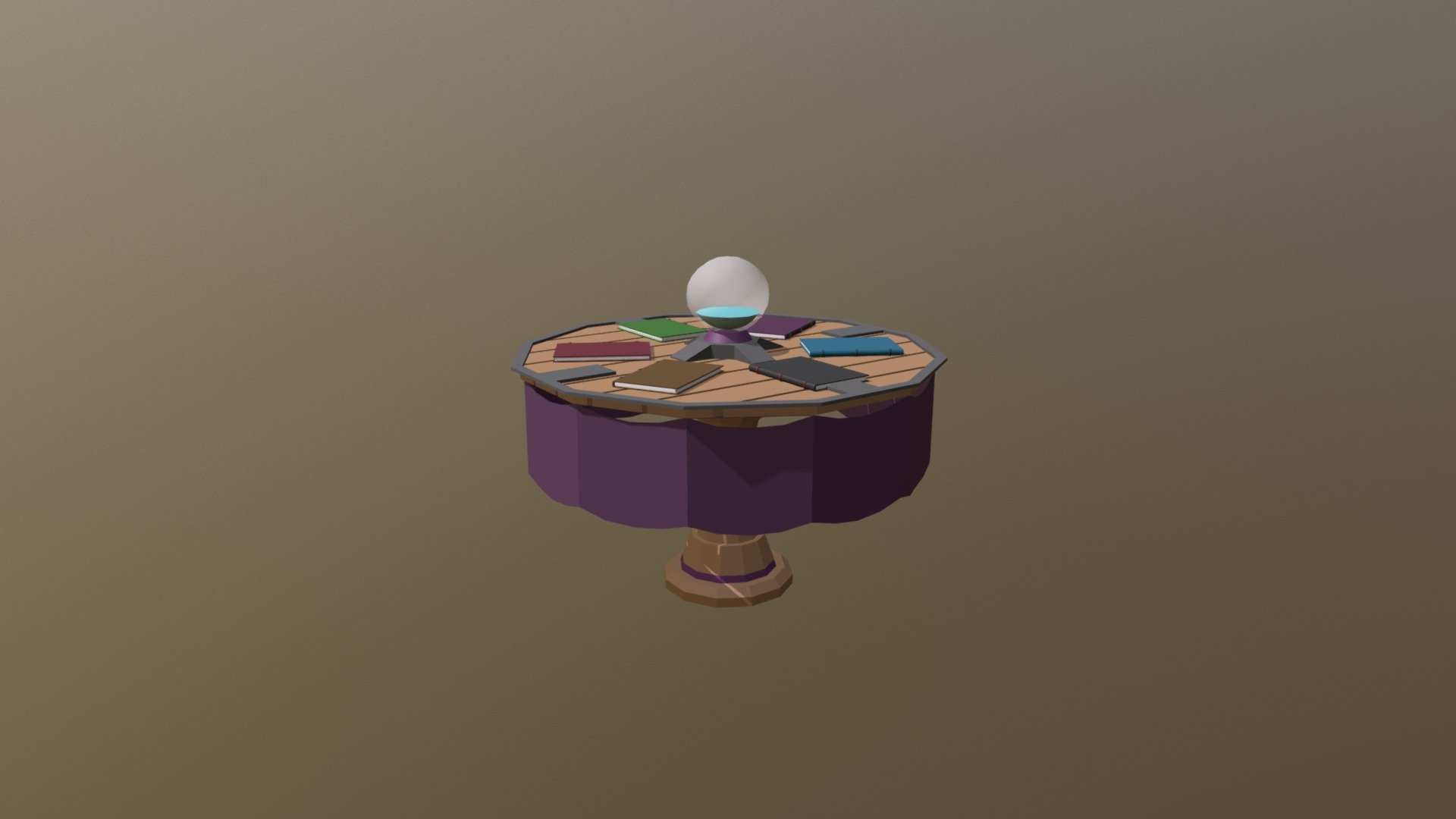 Low Poly Scene - Fortune Tellers Workstation