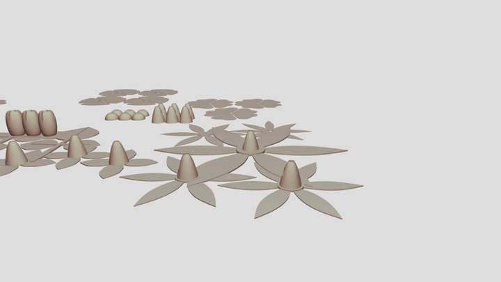Ma fleur synthétique 3D Model