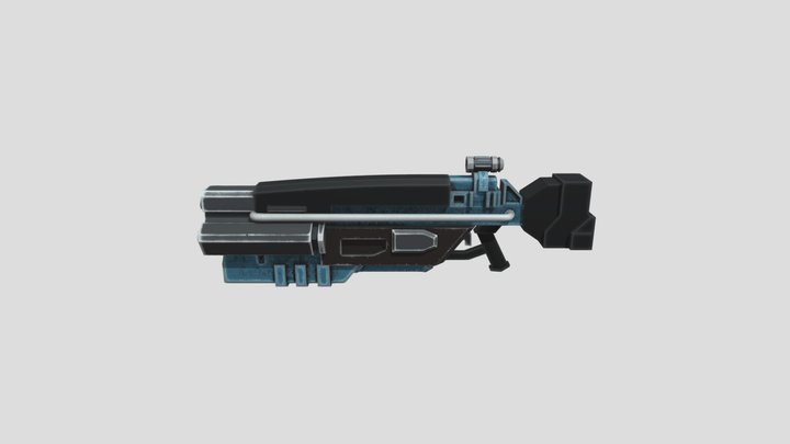 Sci Fi Gun Second Try 3D Model