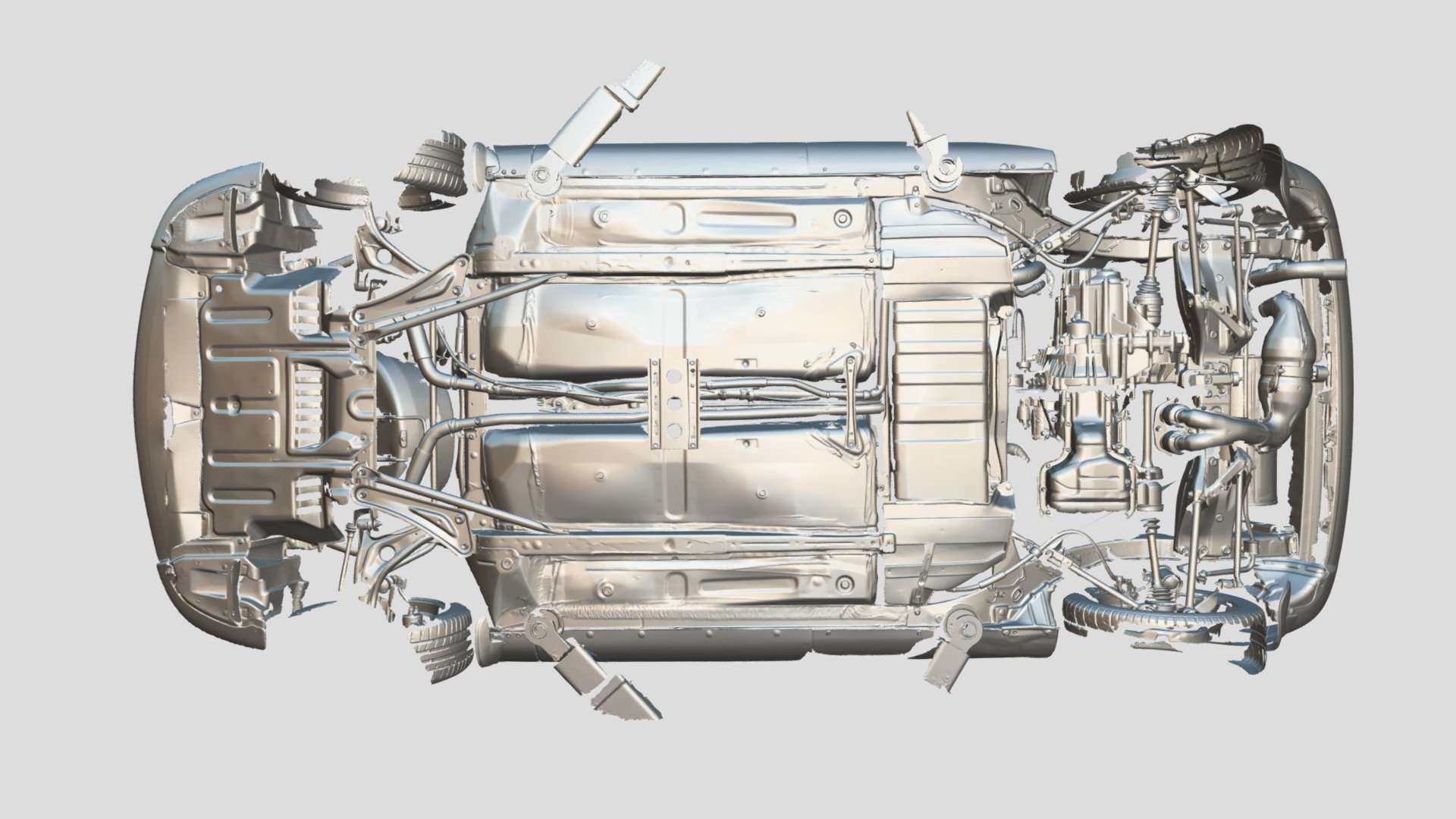 Toyota MR2 (ZZW30) – Underbody (2nd scan) - 3D model by SYBA