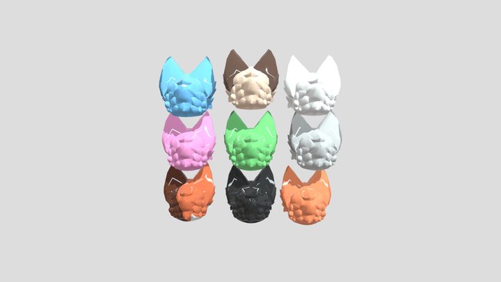 All Kemono Cat Head V2 3D Model