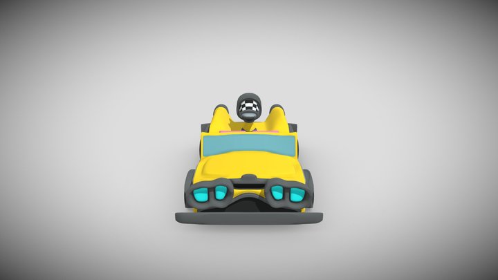 Science Fiction Taxi 3D Model
