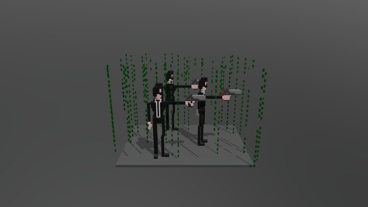 Voxel_Agent_smith 3D Model