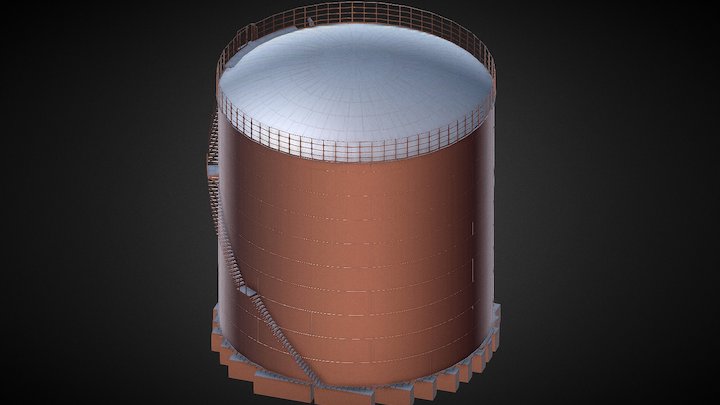 酸罐 3D Model