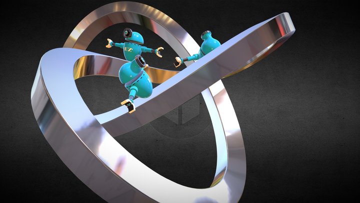 3 Bots riding a Trefoil – Modello 3D gratuito STL