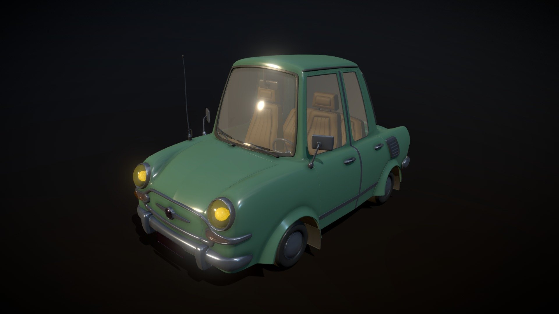 Cartoon Car - 3D model by  (@) [27f4e64]