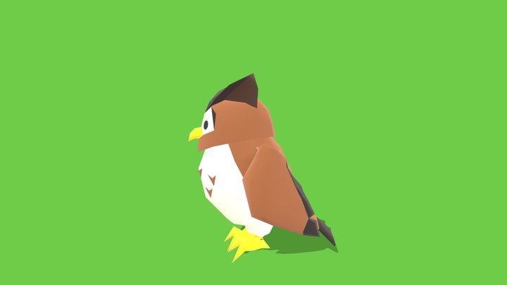 Owl - Animated Low Poly – Kostenloses 3D-Modell STL