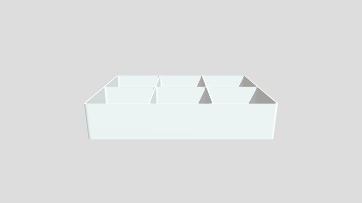 Drawer organizer 200 × 140 × 40 mm, six cells