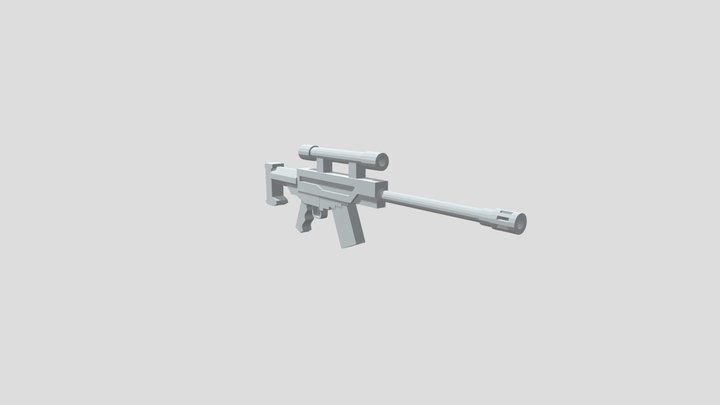 Low Poly Hunter Rifle 3D Model