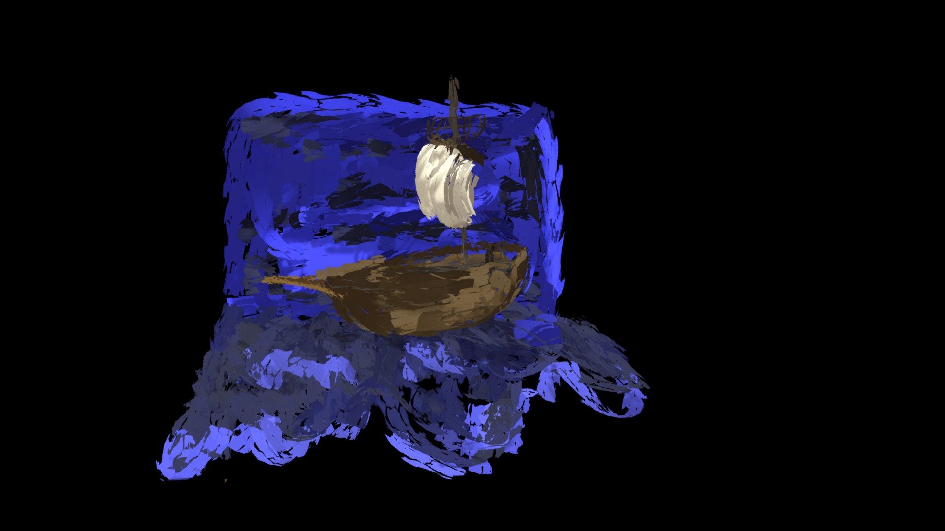 Sea and bout — Sketchfab embed 3D viewer