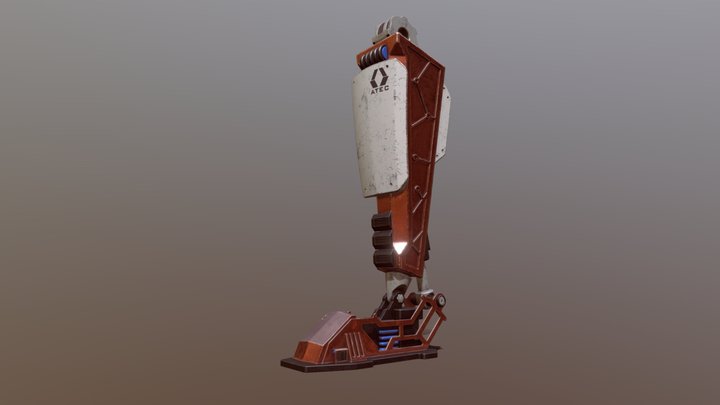 Robot Leg 3D Model