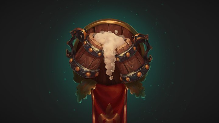 beer logo 3D Model