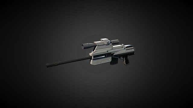 Low Poly Sniper 3D Model