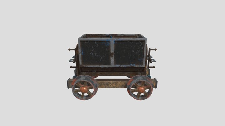 Dwarven old Mincart 3D Model