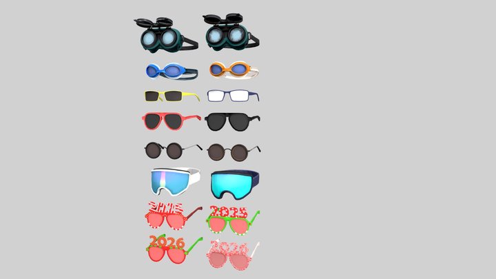 Glasses Pack 3D Model