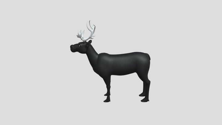 Reindeer semi-Cartoon Model 3D Model