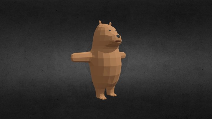 Grizzly Bear / Pardo (Escandalosos) LOW POLY 3D Model