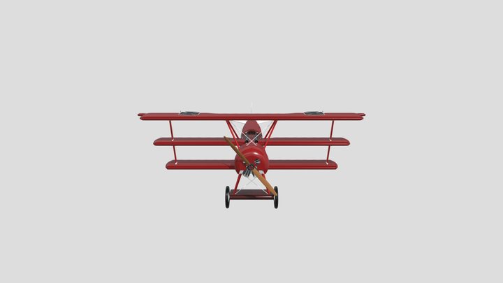 Fokker DR1merged 3D Model