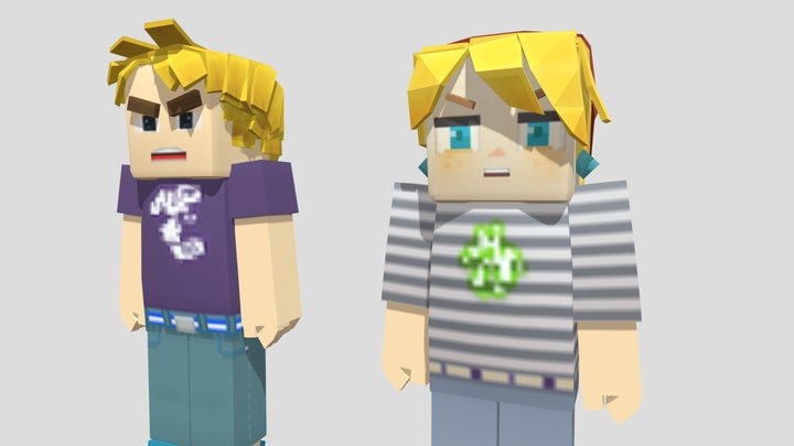 Benny (Girl Player) model and Benson Model 3D Model