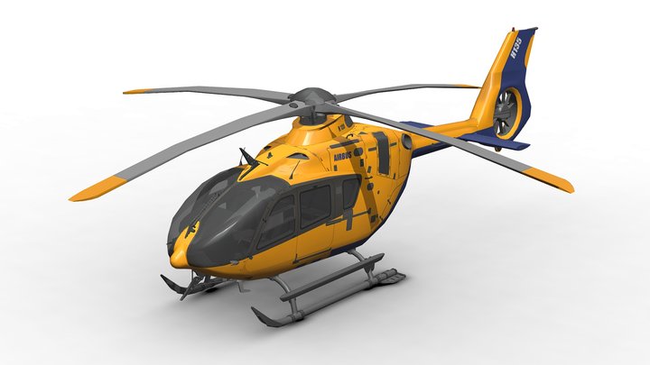 H135 Airbus Helicopter 3D Model