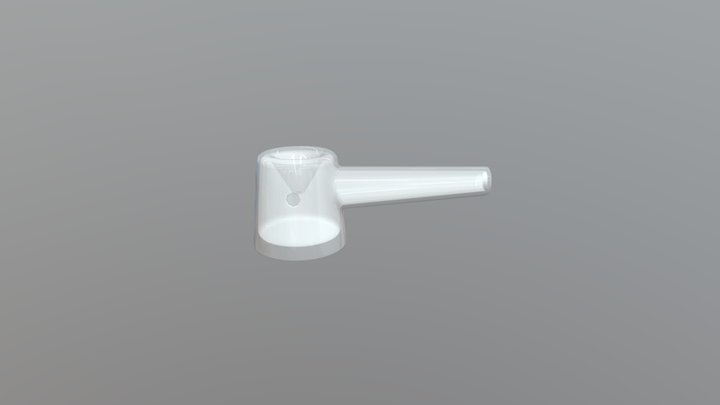 Art Deco Glass Smoking Pipe - Low Poly Prop 3D Model
