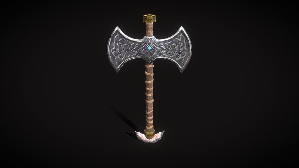 Fantasy Axe Model Lowpoly Free