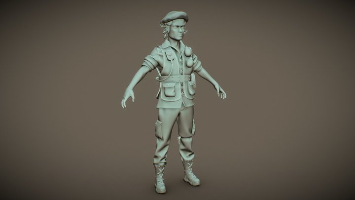 Male Mercenary 3D Model