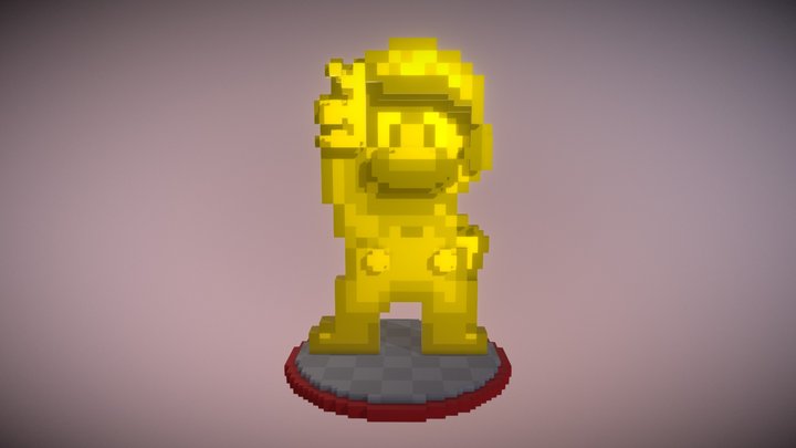 Gold Mario - Super Mario World (amiibo) 3D Model