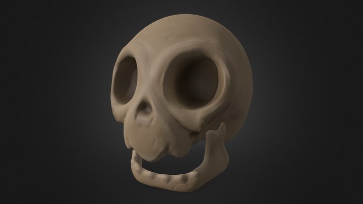 University Project - Hearthstone Style Skull 3D Model