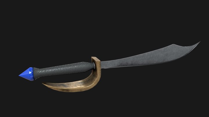 Pirate Sword 01 3D Model