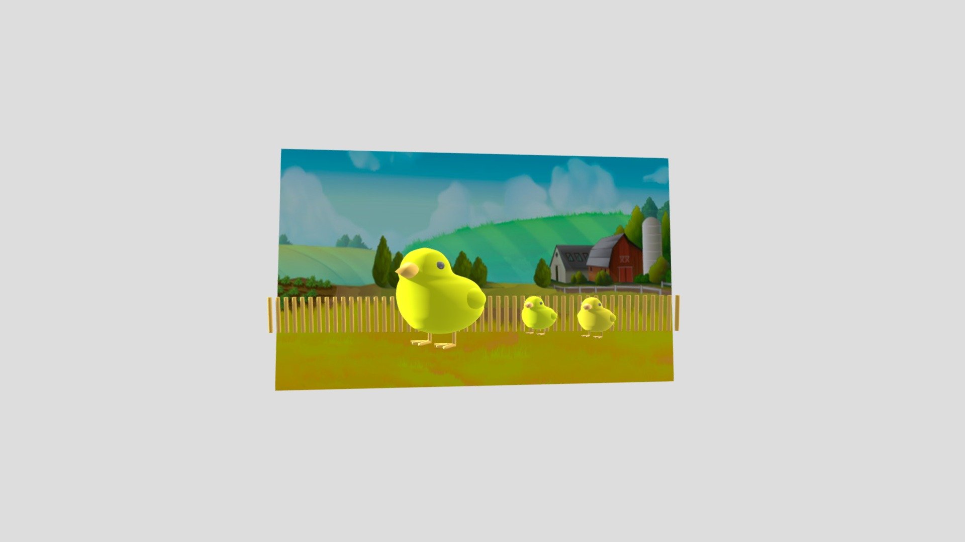 Pollitos en la granja - 3D model by catalinasdfg [2814d08] - Sketchfab