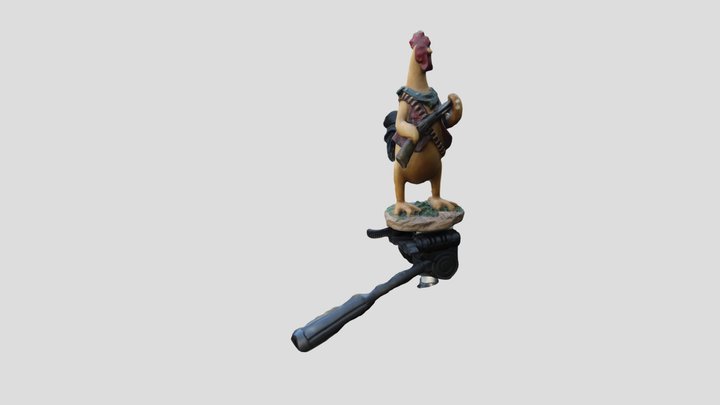 Rooster with a Sawed-Off 3D Model