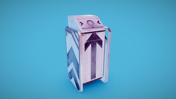 Scifi trash can >o< 3D Model