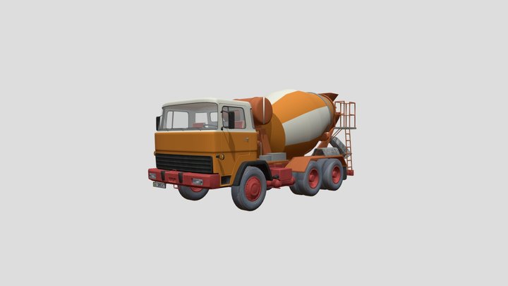 Magirus D serie mixer truck – Free 3D Model STL