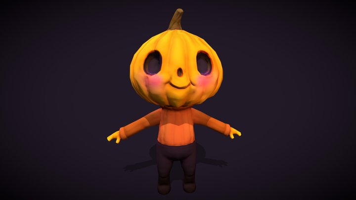 🎃 Little Pumpkin Guy 3D Model