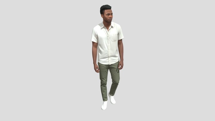 Casual Olive and Cream Ensemble – Modello 3D gratuito STL