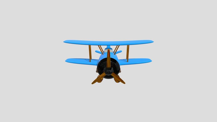 LOW POLY UÇAK TASARIMI 3D Model