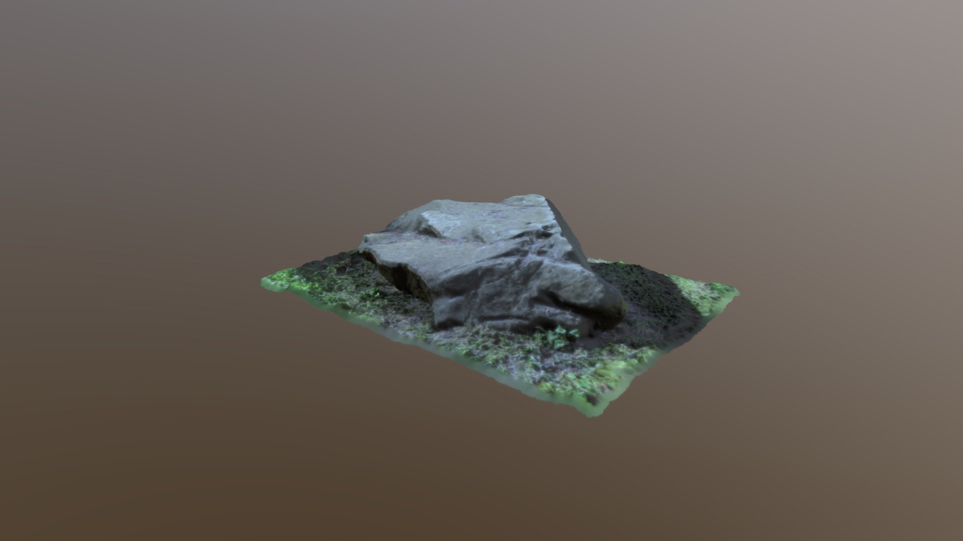 low poly scanned rock