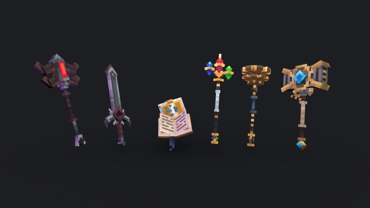 Minecraft - RPG 3D Weapons 3D Model